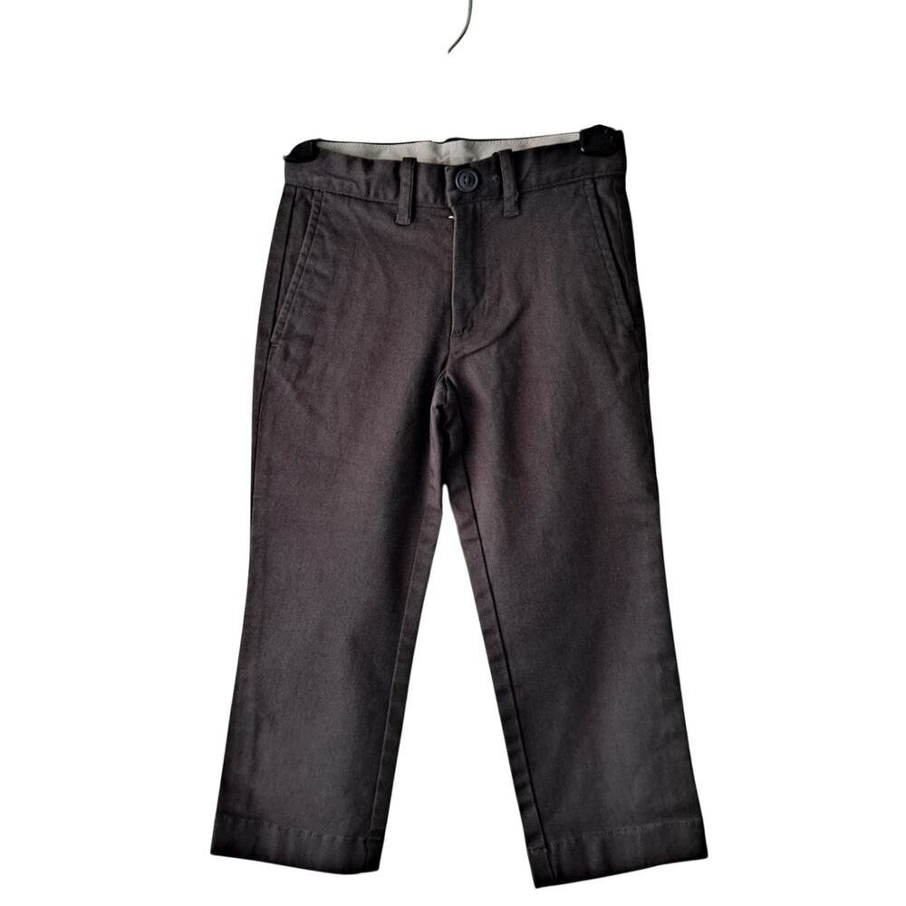 NWT Crewcuts J. Crew Slim Pants Straight Leg Flex Chino Charcoal Gray Boy Size 3